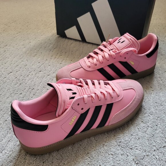 Size 9M / 10W - Adidas Samba Inter Miami CF Messi Pink - IH8158 - AUTHENTIC NEW! - Picture 3 of 10